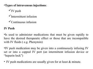 Iv Push Example range of medication for midwifery level 3 students .pptx