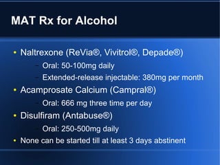 Mat Intoxication Rsa Medication-Assisted Treatment (MAT) | PDF