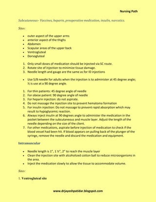Charting Injections Medication administration | PDF