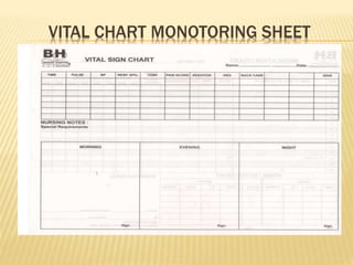VITAL CHART MONOTORING SHEET
 