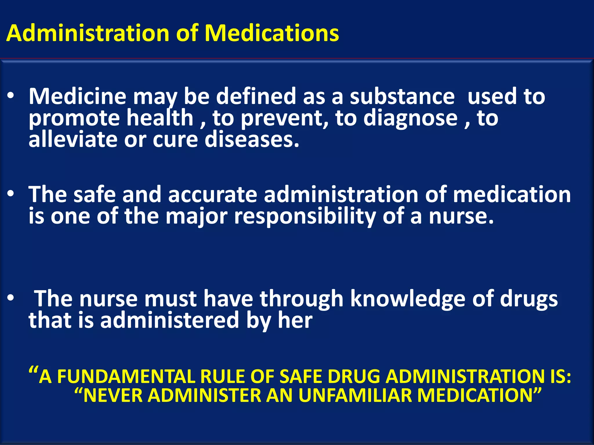 Medication administration | PPTX