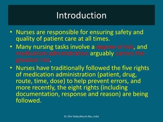 Medication Administration - Eight Rights of Medication Administration ...