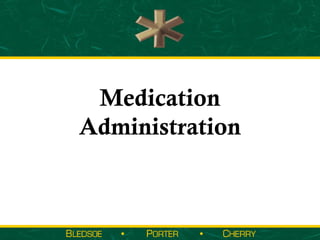Medication
Administration
 
