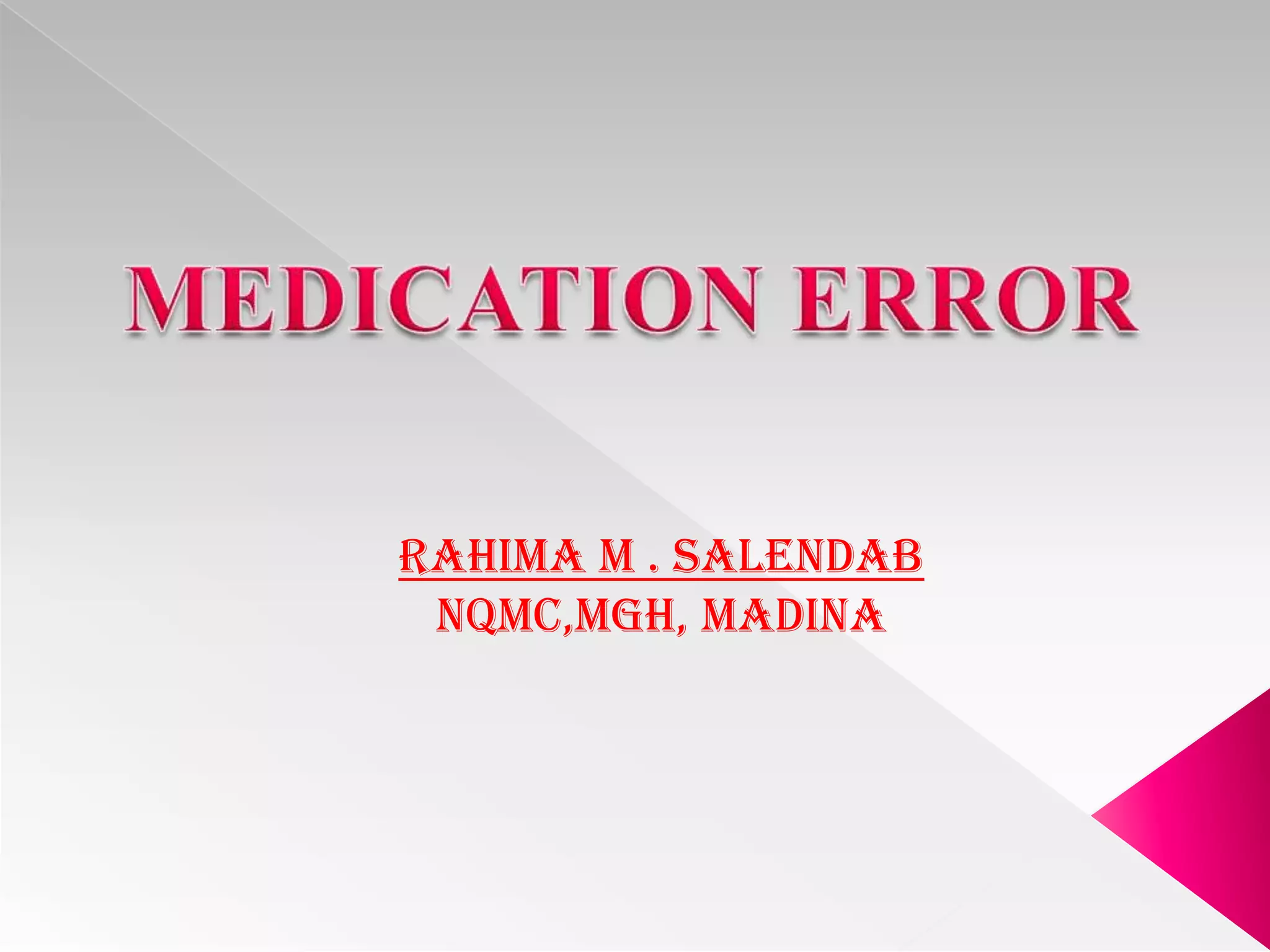 RAHIMA M . SALENDAB
 NQMC,MGH, MADINA
 