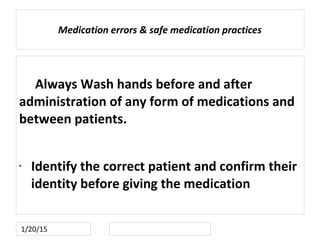 Medication error | ODP