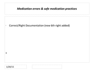 Medication error | ODP
