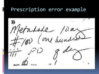 Prescription error example
 