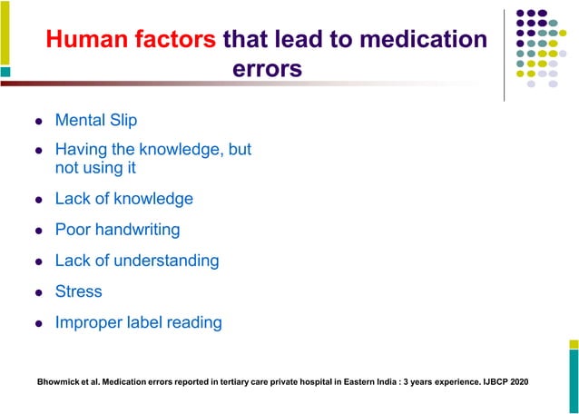 Medication Errors, types, reporting, prevention | PPTX | Pharmaceutical ...