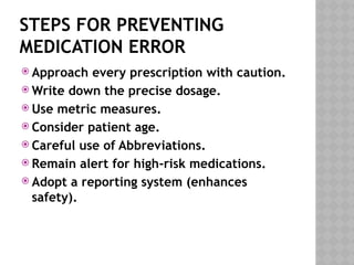 MEDICATION ERROR full detailed presentation | PPTX