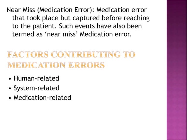 Medication errors ppt | PPTX | First Aid | Injuries