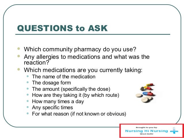 Medication history