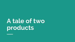 A tale of two
products
 