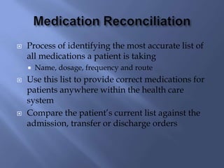 Medication Reconciliation | PPTX