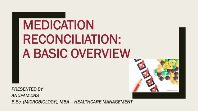 Medication Reconciliation A Basic Overview | PPT