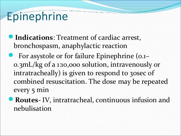 can epinephrine be given iv push