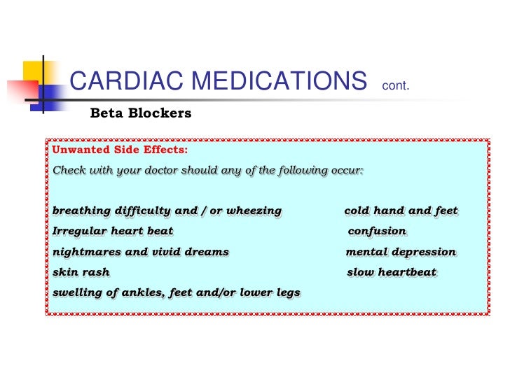 can beta blockers cause mental confusion