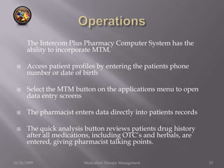 Intercom Plus Computer System Medication Therapy Management | PPTX