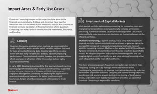 Quantum Computing in Financial Services Executive Summary | PDF