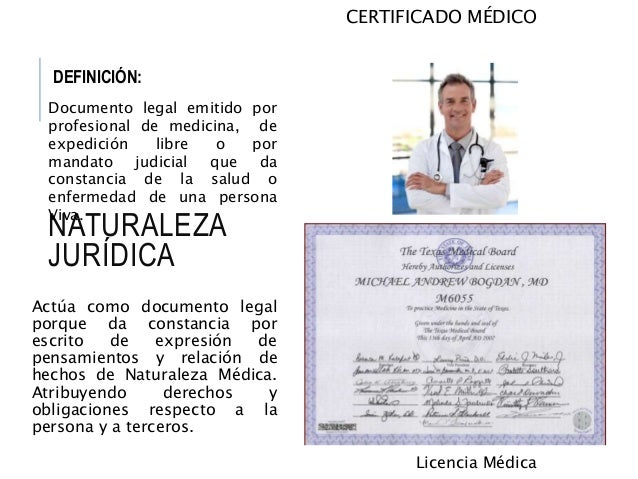 Certificado médico Medicina legal