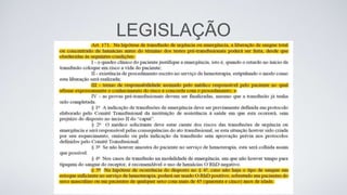 LEGISLAÇÃO
 