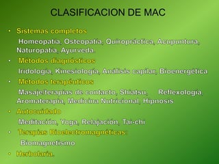 CLASIFICACION DE MAC
 
