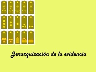 Jerarquización de la evidencia

 