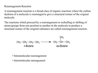 ORGANIC REACTIONS AND THEIR MECHANISMS | PPTX