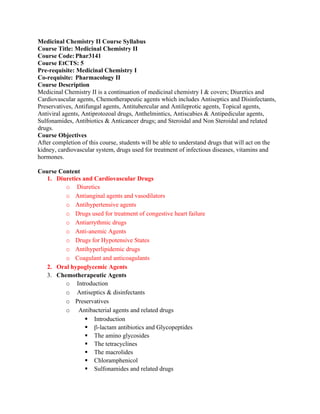Medicinal Chemistry II Course Syllabus.docx