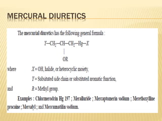 MERCURAL DIURETICS
 