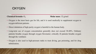 O2 Supplementation Formula Medicinal Gases (Pharmaceutical Inorganic Chemistry) | PDF