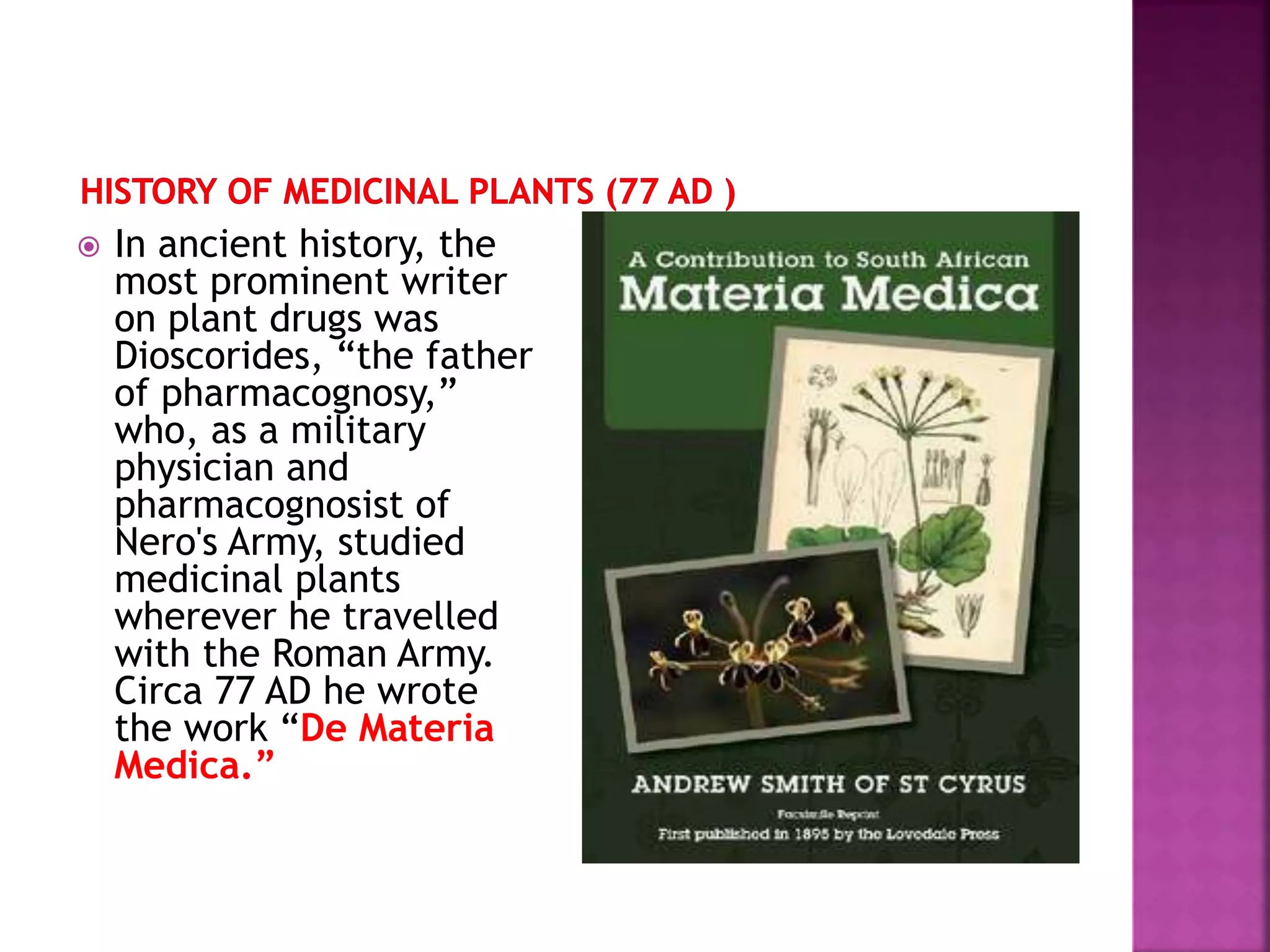 Medicinal plants history A Lecture By Mr Allah Dad Khan Former DG ...