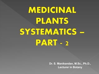 Dr. S. Manikandan, M.Sc., Ph.D.,
Lecturer in Botany
 