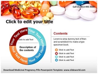 Medicinal Pregnancy Pills Powerpoint Template
