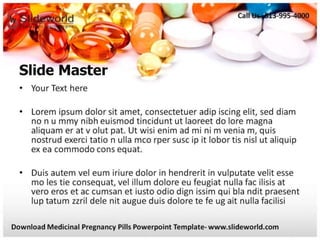 Medicinal Pregnancy Pills Powerpoint Template