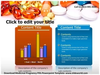 Medicinal Pregnancy Pills Powerpoint Template