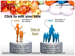 Medicinal Pregnancy Pills Powerpoint Template