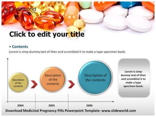 Medicinal Pregnancy Pills Powerpoint Template