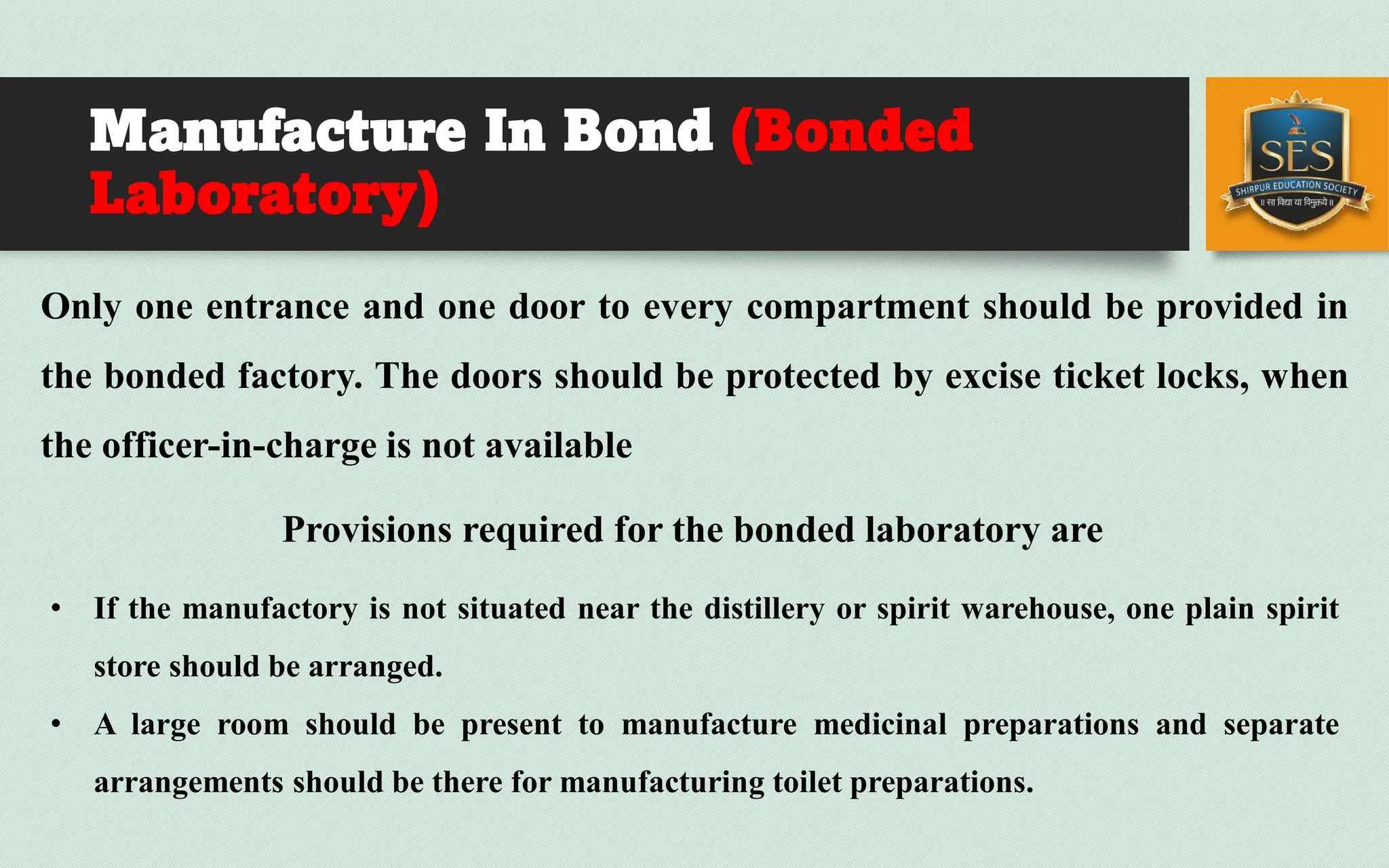 Excise Lock MEDICINAL & TOILET PREPARATION ACT | PDF