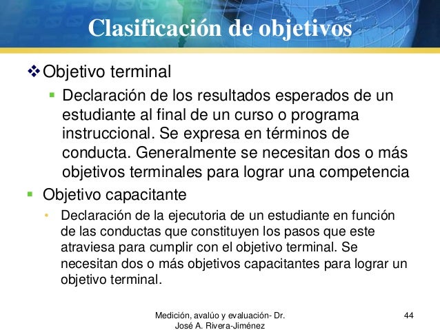 Medición, avalúo y evaluación