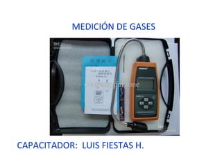 MEDICIÓN DE GASES

CAPACITADOR: LUIS FIESTAS H.

 