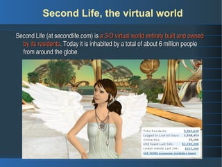 Medicine in the virtual world

Virtual physician: Jude Lundquist
Virtual hospitals
Virtual equipments
Virtual libraries