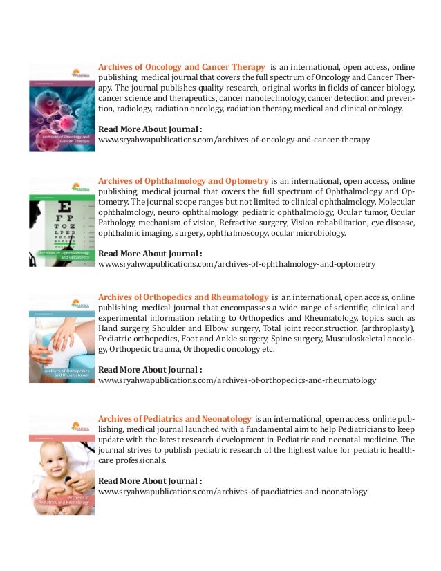 Medicine and Healthcare JournalsSryahwa Publications