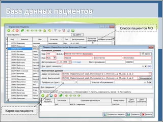 Список пациентов МО




Карточка пациента
 