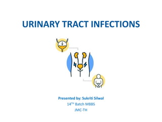 URINARY TRACT INFECTIONS
Presented by: Sukriti Silwal
14TH Batch MBBS
JMC-TH
 