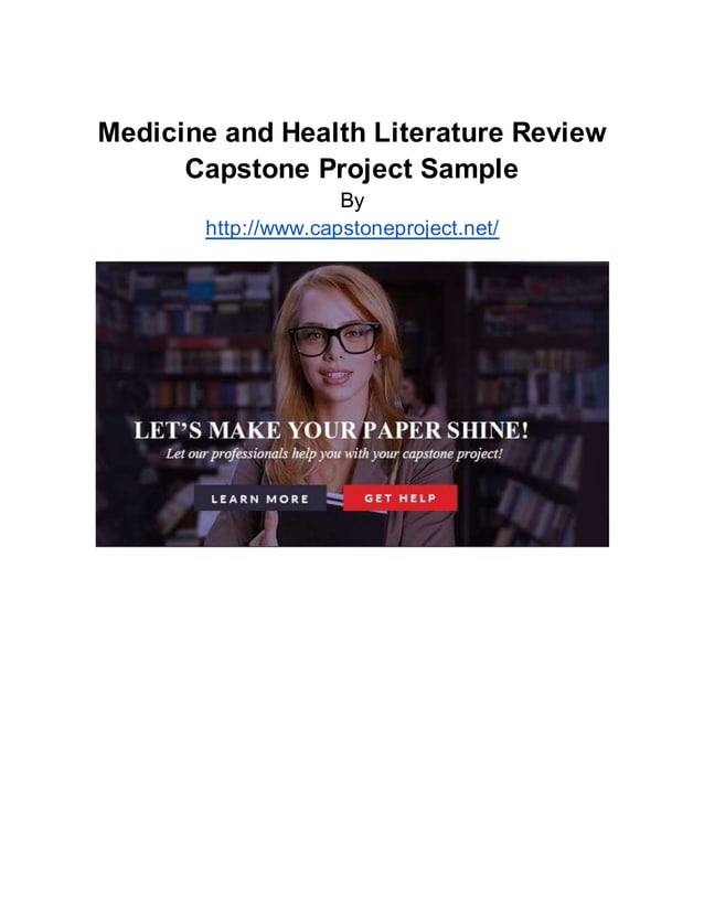 Medicine and Health Literature Review Capstone Project Sample