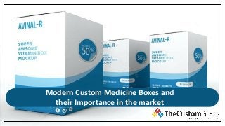 Modern Custom Medicine Boxes and
their Importance in the market
 