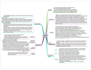 digoxin
general
- In the critical care setting, digoxin is used mostly to treat
atrial arrhythmias, predominantly atrial fibrillation.
- In chronic atrial fibrillation, digoxin is useful for controlling the
ventricular rate in patients with left ventricular systolic dysfunction.
- Digoxin has inotropic, neurohormonal, and vagomimetic effects
with a delayed onset of action and a narrow therapeutic window.
dynamics
- Digoxin is a cardiac glycoside with specific effects on the myocardium.
- Inhibition of the sodium-potassium adenosine triphosphatase (Na+, K+-ATPase) pump
increases the intracellular sodium concentration and subsequently increases the
intracellular calcium concentration by stimulation of sodium-calcium exchange.
- The vagal effects of digoxin result in slowed conduction and prolongation of AV-node
refractoriness, which slows the ventricular response in patients with atrial fibrillation.
- The overall response to digoxin is an increase in cardiac output and reduction in
pulmonary artery pressure, systemic vascular resistance, plasma norepinephrine level,
and pulmonary capillary wedge pressure. Minimal changes in blood pressure occur with
initiation of therapy
kinetics
- most oral formulations provide only 60% to 85% bioavailability.
- The distribution phase of digoxin metabolism is prolonged after oral or
intravenous administration. After intravenous administration, onset occurs
in 5 to 30 minutes, and peak effect is observed within 1 to 5 hours.
- Digoxin is extensively bound to multiple tissues, particularly to Na+, K+-ATPase
in cardiac and skeletal muscle, and demonstrates a large volume of distribution.
- With normal renal function, the elimination half-life is 36 to 48 hours. Elimination is
prolonged in patients with renal dysfunction, being about 3.5 to 5 days in anuric patients.
- Metabolism occurs primarily in the liver, but the drug also is metabolized
by bacteria within the large intestine after oral administration.
- Excretion of digoxin is predominantly in the urine as unchanged drug.
- Given the CrCl, estimates of daily digoxin elimination can be made by the following equation:
therapeutic
levels
SVT
- For treatment of supraventricular tachyarrhythmias, the usual therapeutic
range for serum digoxin concentration is 1 to 2 ng/mL. However, patients
can require serum concentrations as great as 3 ng/mL.
CCF
- Evidence to support the use of serum concentrations to
ensure efficacy in the treatment of heart failure is lacking.
- Lower digoxin concentrations (0.5 to 0.8 ng/mL) appear
to provide equal or superior efficacy and avoid toxicity.
timing
- Proper timing of digoxin measurements is critical. Although digoxin is
found in the plasma compartment within a brief period after administration,
the medication distributes slowly into the heart and other tissues.
- Because the heart is the site of action, digoxin concentrations measured
less than 4 hours after intravenous administration, or 6 hours after oral
administration, are misleading.
- The optimal time to measure digoxin levels is 12 to 24 hours after
administration.
presentation
- Acute manifestations of digoxin toxicity are often more severe than are chronic
adverse effects.
Cardiac effects:
- Numerous cardiac arrhythmias may result from digoxin toxicity.
- Cardiac effects can manifest as an increase in vagal tone causing sinus bradycardia.
- Other arrhythmias that may become evident are paroxysmal atrial tachycardia, atrial
flutter or atrial fibrillation with AV block, dysfunction of the conduction system, and
ventricular ectopic beats.
Non-cardiac effects:
- Noncardiac digoxin toxicities include gastrointestinal effects (anorexia, nausea,
vomiting, diarrhea, abdominal pain), central nervous system abnormalities, and
hyperkalemia.
- Possible central nervous system effects include lethargy, confusion, weakness,
headache, delirium, psychosis, transient amblyopia, photophobia, blurred vision,
scotomata, photopsia, decreased visual activity, and color irregularities such as
yellow-green or red-green halos around lights.
- Hyperkalemia results from excessive blockade of the Na+, K+-ATPase pump
and is an index for outcome.
drug
interactions
- An increase in digoxin concentration may occur with concomitant administration of:
amiodarone, verapamil, quinidine, spironolactone, clarithromycin, itraconazole, or
captopril.
- A decrease in digoxin concentration may occur with concomitant administration of
cholestyramine, colestipol, kaolinpectin, oral antacids, metoclopramide, neomycin,
sulfasalazine, levothyroxine, or rifampin.
treatment
resuscitation
electrolyte
& acid-base
abnormalities
specific
therapies
underlying
causes
- Supportive care is required to manage
electrolyte disturbances and dysrhythmias.
- Hyperkalemia should be treated by the standard approaches and, if
hyperkalemia is severe, digoxin immune Fab should be administered.
- In acute overdoses, prevention of further absorption
using activated charcoal should be instituted.
- The administration of syrup of ipecac, insertion of a gastric tube,
and gastric lavage should be avoided, because vomiting induced
by these methods intensifies vagal tone.
- In the case of life-threatening arrhythmias, digoxin immune Fab should
be administered. If administration of digoxin immune Fab is delayed or
treatment is needed until the onset of the effect of this agent, advanced
cardiac life support (ACLS) protocols should be followed.
- potential causes include deliberate overdose, iatrogenic
overdose, acute renal failure, changes in medication,
genetic predisposition.
- Calculation of the number of vials of Fab product required for an adult
patient who is experiencing digoxin toxicity is based on the serum digoxin
level (in nanograms per milliliter) and the patient's weight in kilograms):
 