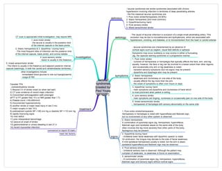 lacunar
syndromes
[created by
Paul Young
02/10/07]
definition
aetiology
investigation
treatment
- lacunar syndromes are stroke syndromes associated with chronic
hypertension involving infarction in territories of deep penetrating arteries
- the five classical lacunar syndromes are:
1. Pure motor stroke/hemiparesis (33-50%)
2. Ataxic hemiparesis (2nd most common)
3. Dysarthria/clumsy hand
4. Pure sensory stroke
5. Mixed sensorimotor stroke
- The cause of lacunar infarction is occlusion of a single small penetrating artery. This
occlusion may be due to microatheroma and lipohyalinosis, which are associated with
hypertension, smoking, and diabetes, or to microembolism from the heart or carotid arteries1. pure motor stroke
- the lacune is usually in the posterior limb
of the internal capsule or the basis pontis
Consider TPA
- contraindications include
1) Beyond 3 h of stroke onset (or when last well)
2) CT scan evidence of recent major infarction
3) Concomitant anticoagulation (with prolonged
aPTT or PT greater than 15 s or INR greater than 1.7)
4) Platelet count <100,000/mm3
5) Documented hypersensitivity;
6) another stroke or major head injury in last 3 mo;
7) major surgery in last 14 d;
8) pretreatment systolic BP >185 mm Hg or diastolic BP >110 mm Hg
9) rapidly improving signs
10) mild deficit
11) prior intracerebral hemorrhage
12) seizure at onset of stroke
13) gastrointestinal or urinary bleeding in last 21 d
14) recent myocardial infarction
symptoms
- lacunar syndromes are characterised by an absence of
cortical signs such as neglect, visual field deficits or aphasia
Symptoms may occur suddenly or may evolve in either a fluctuating
(eg, the capsular warning syndrome) or a progressive manner.
1. Pure motor stroke
- consists of hemiparesis or hemiplegia that typically affects the face, arm, and leg
equally; however, the face or leg can be involved to a lesser extent than other regions,
and occasionally only arm or leg weakness is noted.
- transient sensory symptoms (but not signs) may be present.
- dysarthria and dysphagia also may be present.
2. Ataxic hemiparesis
- weakness and clumsiness on one side of the body
- usually affects the leg more than the arm
- the onset of symptoms is often over hours or days.
2. Ataxic hemiparesis & 3. dysarthria / clumsy hand
- The most frequent sites of infarction are the posterior limb
of the internal capsule, basis pontis, and corona radiata.
CT scan is appropriate initial investigation; may require MRI
3. dysarthria/ clumsy hand
- main symptoms are dysarthria and clumsiness of hand which
is most prominent when patient is writing
4. pure sensory stroke
- main symptoms are tingling, numbness or occasionally pain on one side of the body
4. pure sensory stroke
- lesion is usually in the thalamus
5. mixed sensorimotor stroke
- hemiparesis of hemiplegia with sensory abnormality on the same side
5. mixed sensorimotor stroke
- The infarct is usually in the thalamus and adjacent posterior internal
capsule (seemingly, in both the carotid and vertebrobasilar territories).
signs
2. Ataxic hemiparesis:
A combination of pyramidal signs (eg, hemiparesis, hyperreflexia,
Babinski sign) and cerebellar ataxia on the same side of the body
often involves the leg more severely than other parts of the body.
Nystagmus may be present.
1. Pure motor stroke/hemiparesis:
Hemiparesis or hemiplegia is noted with hyperreflexia and Babinski sign,
but no involvement of any other system is observed
3. Dysarthria-clumsy hand
- Unilateral lower facial weakness with dysarthric speech is noted.
On protrusion, the tongue may deviate to the side of facial weakness.
A mild ipsilateral hemiparesis usually is noted, but the arm is ataxic.
Ipsilateral hyperreflexia and Babinski sign may be observed.
4. Pure sensory stroke
- Unilateral sensory loss is observed. Although the patient may
complain of weakness, no weakness is found on examination.
5. sensorimotor stroke
- A combination of pyramidal signs (eg, hemiparesis, hyperreflexia,
Babinski sign) and sensory signs without cortical signs
other investigations include:
- immediated blood glucose to rule out hypoglycaemia
- coags & FBC
commence on aspirin & statin
treat risk factors
 