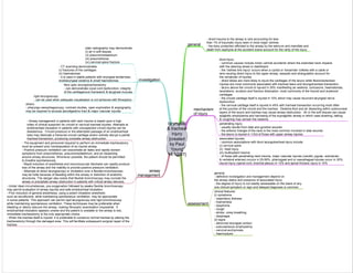 laryngeal
& tracheal
injury
[created
by Paul
Young
11/12/07]
general
- direct trauma to the airway is rare accounting for less
than 1% of traumatic injury seen in most major centres
- the bony protection afforded to the airway by the sternum and mandible and
death from asphyxia at the accident scene account for the rarity of the injury
mechanism
of injury
blunt injury:
- common causes include motor vehicle accidents where the extended neck impacts
with the steering wheel or dashboard
- the 'clothes line injury' occurs when a cyclist or horserider collides with a cable or
wire causing direct injury to the upper airway; assaults and strangulation account for
the remainder of injuries
- direct blows are more likely to injure the cartilages of the larynx while flexion/extension
injuries are most commonly associated with tracheal tears and laryngotracheal transection
- larynx above the cricoid is injured in 35% manifesting as oedema, contusions, haematomas,
lacerations, avulsion and fracture dislocation, most commonly of the thyroid and arytenoid
cartilages
- the cricoid cartilage itself is injured in 15% which may cause recurrent laryngeal nerve
dysfunction
- the cervical cartilage itself is injured in 45% with tracheal transection occurring most often
at the junction of the cricoid and the trachea. Oedema fluid and air dissecting within submucosal
layers of the larynx and trachea may cause airway obstruction. Air in the soft tissues can cause
epiglottic emphysema and narrowing of the supraglottic airway in which case straining, talking
& coughing may worsen the oedema
penetrating injury
- usually results from stab and gunshot wounds
- the anterior triangle of the neck is the most common involved in stab wounds
- the larynx is injured in 1/3rd of those with upper airway injuries
associated injuries:
- common associations with blunt laryngotracheal injury include:
(i) cervical spine
(ii) head injury
(iii) multisystem trauma
- of those with penetrating neck trauma, major vascular injuries (carotid, jugular, subclavian,
& vertebral arteries) occurs in 25-50%, pharnygeal and or oesophageal injuries occur in 30%,
neural injury (spinal cord, brachial plexus) in 12% and apical thoracic injury in 10%
assessment
general:
- definitive investigation and management depend on
the airway status and presence of associated injury
- the degree of injury is not readily assessable on the basis of any
one clinical symptom or sign and delayed diagnosis is common
clinical features:
(i) symptoms
- respiratory distress
- hoarseness
- dysphonia
- cough
- stridor, noisy breathing
- dysphagia
(ii) signs
- abnormal laryngeal contour
- subcutaneous emphysema
- cervical ecchymosis
- haemoptysis
investigation
plain radiography may demonstrate
(i) air in soft tissues
(ii) pneumomediastinum
(iii) pneumothorax
(iv) cervical spine fracture
- CT scanning demonstrates
(i) fractures of the cartilages
(ii) haematomas
- it is used in stable patients with laryngeal tenderness,
endolaryngeal oedema & small haematomas
fibre optic laryngotracheostomy
- can demonstrate vocal cord dysfunction, integrity
of the cartilagenous framework & larygneal mucosa
rigid laryngoscopy
- can be used when adequate visualisation is not achieved with fibreoptics
others:
- pharyngo-oesophagoscopy, contrast studies, open exploration & angiography
may be required to exclude aerodigestive tract & major vascular injuries
airway
management
- Airway management in patients with neck trauma is based upon a high
index of clinical suspicion for cricoid or cervical tracheal injuries. Attempts at
endotracheal intubation in patients with unsuspected cricoid injuries can be
disasterous. Cricoid pressure or the attempted passage of an endotracheal
tube may dislocate a fractured cricoid cartilage and/or entirely disrupt a partial
tracheal transection, producing complete airway obstruction.
- The equipment and personnel required to perform an immediate tracheostomy
must be present prior tomanipulation of an injured airway.
- Positive pressure ventilation can exacerbate air leaks and rapidly worsen
symptoms from pneumothorax, pneumomediastinum, and air dissecting
around airway structures. Whenever possible, the patient should be permitted
to breathe spontaneously.
- Rapid induction of anesthesia and neuromuscular blockade can rapidly produce
loss of the airway and the inability to provide positive pressure ventilation.
- Attempts at direct laryngoscopy or intubation over a flexible bronchoscope
may be futile because of bleeding within the airway or distortion of anatomic
structures. The danger also exists that flexible bronchoscopy may occlude the
airway or precipitate airway obstruction in patients with critical airway stenosis.
- Under ideal circumstances, pre-oxygenation followed by awake flexible bronchoscopy
may permit evaluation of airway injuries and safe endotracheal intubation.
- Prior induction of general anesthesia, using a potent inhalation anesthetic
such as sevoflurane, while maintaining spontaneous ventilation, may be appropriate
in some patients. This approach can permit rigid laryngoscopy and rigid bronchoscopy
while maintaining spontaneous ventilation. These techniques may be preferable when
bleeding or debris obscure the airway, making fibreoptic examination impossible. If
endotracheal intubation appears unwise and the patient is unstable or the airway is lost,
immediate tracheostomy is the only appropriate choice.
- When the trachea itself is injured, it is preferable to conserve normal trachea by placing the
tracheostomy through the damaged area. This will facilitate subsequent surgical repair of the
trachea
 