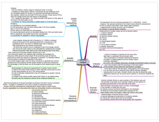cardiac
output
measurement
general
- the standard is the Fick technique whereby CO = VO2/(CaO2 - CvO2)
; however, this requires sampling of the mixed venous blood & measurement
of VO2 by indirect calorimetry under steady state conditions
- measurements of equal accuracy can be obtained
by indicator or thermal dilution methods
measurement of cardiac output can be by several means:
1. invasive methods:
(i) indicator dilution
(ii) thermal indicator dilution
(iii) PICCO
(iv) LiDCO
(v) oesophageal doppler
(vi) TOE
2. non-invasive methods:
(i) doppler ultrasound
(ii) thoracic electrical bioimpedence
(iii) TTE
indicator
dilution
- a bolus of indicator is injected into the vena cava,
right heart or preferably the pulmonary artery
- the concentration of indicator reaching the systemic
circulation is plotted against time and cardiac output
is thereby calculated:
CO L/min = 60 x indicator dose [mg] / (average concentration [mg/L] x time [s])
- one of the problems with this technique is that recirculation
of the indicator occurs before the downslope is complete
- of the dyes used for this technique, indocyanide is the most popular.
It is non-toxic and has a relatively short half-life allowing repeated
measurement to be made; indicator dilution has also be described using
radioactive tracers such as human serum albumin or chromium labelled red
cells
thermal
indicator
dilution
- thermal indicator dilution is used routinely in the intensive care unit
- the principle is the same as for indicator dilution but the injection &
sampling are performed on the right side of the heart
-thermal dilution techniques have a number of advantages:
(i) the indicator is cheap and non-toxic
(ii) arterial puncture and blood withdrawal is not necessary
(iii) absence of recirculation (particularly important at low
output states where recirculation makes dye dilution inaccurate)
- disadvantages of thermal dilution include:
(i) requires passage and placement of a special catheter
(ii) mixing with venous blood may be incomplete
(iii) pulmonary arterial blood flow varies greatly with respiration
doppler
ultrasound
- when doppler ultrasound with a frequency of 1-10MHz is directed
along the long axis of the ascending aorta from a transducer in the
suprasteral notch, the sound is reflected back with a frequency
shift proportional to the velocity of blood flow.
- the blood flow velocity curve is integrated to give the average velocity
over time & the troke volume is the calculated by multiplying the average
velocity during each heart beat by the cross-sectional area of the aorta
- both continuous and pulsed doppler systems are in use.
- the continuous system can measure high velocities but averages the
frequency shifts along the whole length of the ascending aorta so that the
exact point at which the velocity is measured is unknown. It is therefore difficult
to know where to measure the diameter of the aorta.
- the pulsed Doppler again uses the same transducer to generate and receive
ultrasound but this produces shorter pulses instead of continuous ultrasound.
The advantage is that the beam can be focussed so that measurement is being
made
disadvantages of ultrasound measurement of cardiac output include:
(i) need for accurate measurement of aortic diameter (since area is pi R2)
(ii) fact aorta expands by up to 12% during systole
(iii) site of diameter measurement may not correspond to position velocity
is measured
(iv) shape of the velocity profile means that if beam is not aligned along
the aortic axis the measured velocity will be measured falsely low
thoracic
electrical
bioimpedence
- electrical impendence of tissues fluctuates according to the blood volume contained
therein. Changes in impedence occur due to cardiac & respiratory activity
- thoracic electrical bioimpedence underestimates cardiac output in septic shock
& aortic regurgitation & is inaccurate when there are intracardiac shunts or arrhythmias
partial
CO2
rebreathing
method
General:
- with this method, cardiac output is measured every 3 minutes
- a segment of dead space (150ml) is introduced into the breathing circuit
of a ventilated patient for 30-50s (it is assumed that although pulmonary
end-capillary, arterial and end-tidal PCO2 rise promptly, mixed venous PCO2
does not change during this brief period of rebreathing)
- CO = deltaCO2 elimination / (S x delta end-tidal CO2) where S is the slope of
the blood CO2 dissociation curve
- a correction for venous admixture is added based on FiO2 and SaO2
Problems:
(i) unsuitable for non-intubated patients
(ii) CO2 elimination may not reach steady state in the time available
(esp in chronic lung disease)
(iii) the value of S varies with Hb concentration
(iv) venous admixture cannot be calculated reliably from FiO2 and SaO2 when
there is significant V/Q scatter (eg chronic lung disease)
(v) overall lack of validation in chronic lung disease
inaccuracies arise from:
(i) motion artefact
(ii) electrical interference
(iii) tachycardia
(iv) dysrhythmias
(v) conduction defects
(vi) variations in functional residual capacity
(vii) chest deformities
(viii) pneumonectomy
(ix) pleural and pericardial effusion
(x) pulmonary oedema
(xi) chest tubes
(xii) pregnancy
(xiii) metal prostheses
(xiv) intracardiac shunts
 